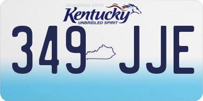 KY license plate 349JJE