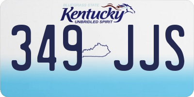 KY license plate 349JJS