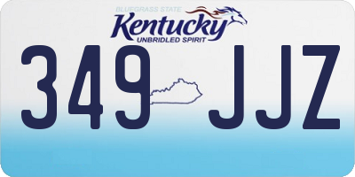 KY license plate 349JJZ