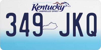 KY license plate 349JKQ