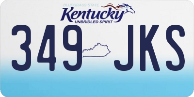 KY license plate 349JKS