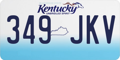 KY license plate 349JKV