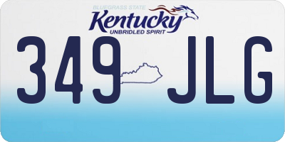 KY license plate 349JLG