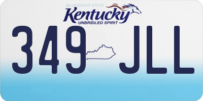 KY license plate 349JLL
