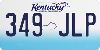 KY license plate 349JLP
