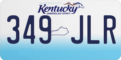 KY license plate 349JLR