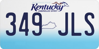 KY license plate 349JLS