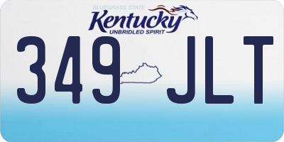 KY license plate 349JLT