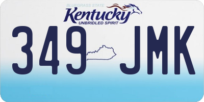 KY license plate 349JMK