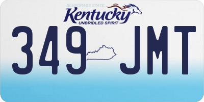 KY license plate 349JMT