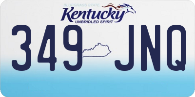 KY license plate 349JNQ