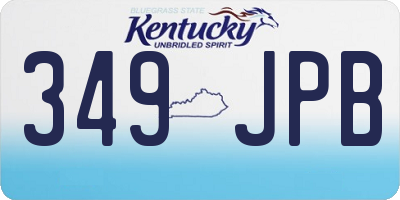 KY license plate 349JPB