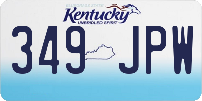 KY license plate 349JPW