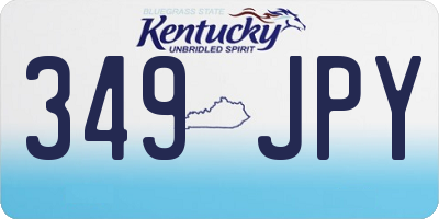 KY license plate 349JPY