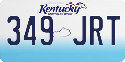 KY license plate 349JRT