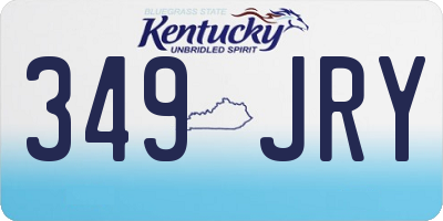 KY license plate 349JRY
