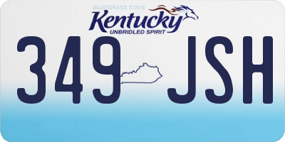 KY license plate 349JSH
