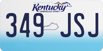 KY license plate 349JSJ