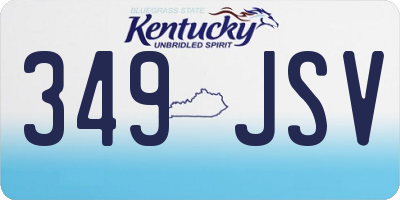 KY license plate 349JSV