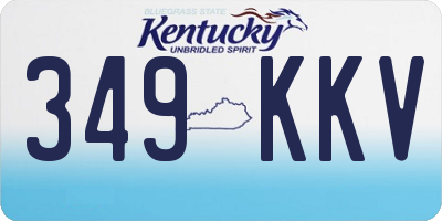 KY license plate 349KKV