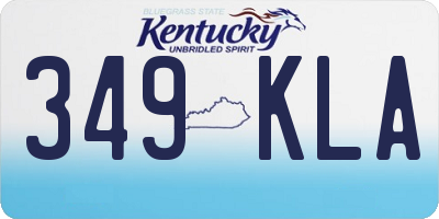 KY license plate 349KLA