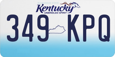 KY license plate 349KPQ