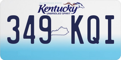 KY license plate 349KQI