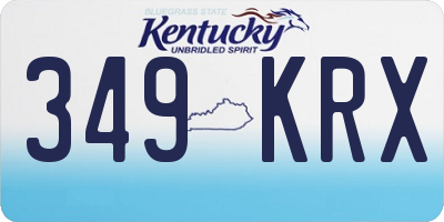 KY license plate 349KRX