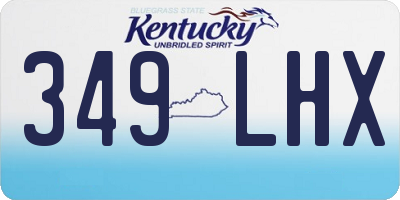 KY license plate 349LHX