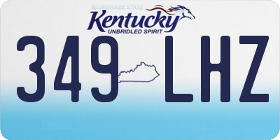 KY license plate 349LHZ