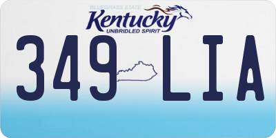 KY license plate 349LIA