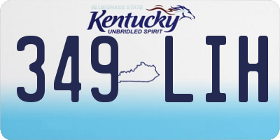 KY license plate 349LIH