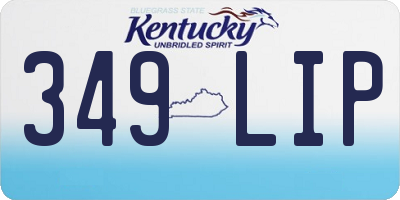 KY license plate 349LIP