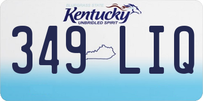 KY license plate 349LIQ