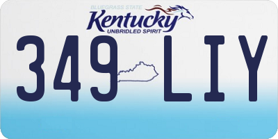 KY license plate 349LIY