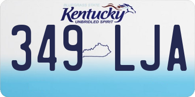 KY license plate 349LJA