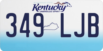 KY license plate 349LJB