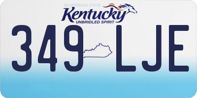 KY license plate 349LJE