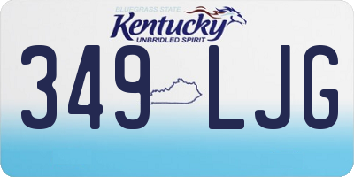 KY license plate 349LJG