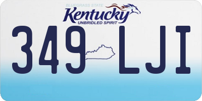 KY license plate 349LJI