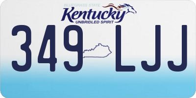 KY license plate 349LJJ