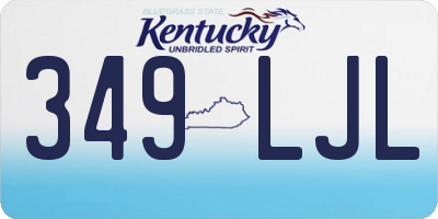 KY license plate 349LJL