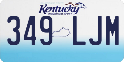 KY license plate 349LJM