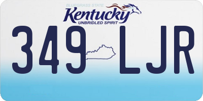 KY license plate 349LJR