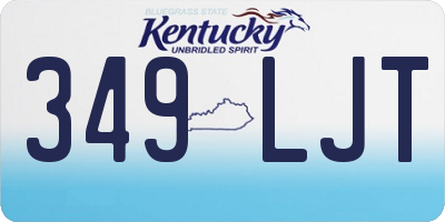 KY license plate 349LJT