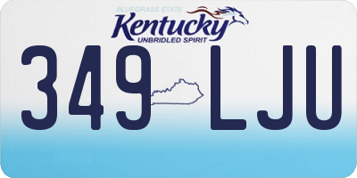 KY license plate 349LJU