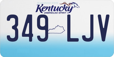 KY license plate 349LJV