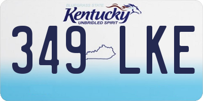 KY license plate 349LKE