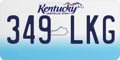 KY license plate 349LKG