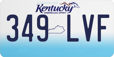 KY license plate 349LVF
